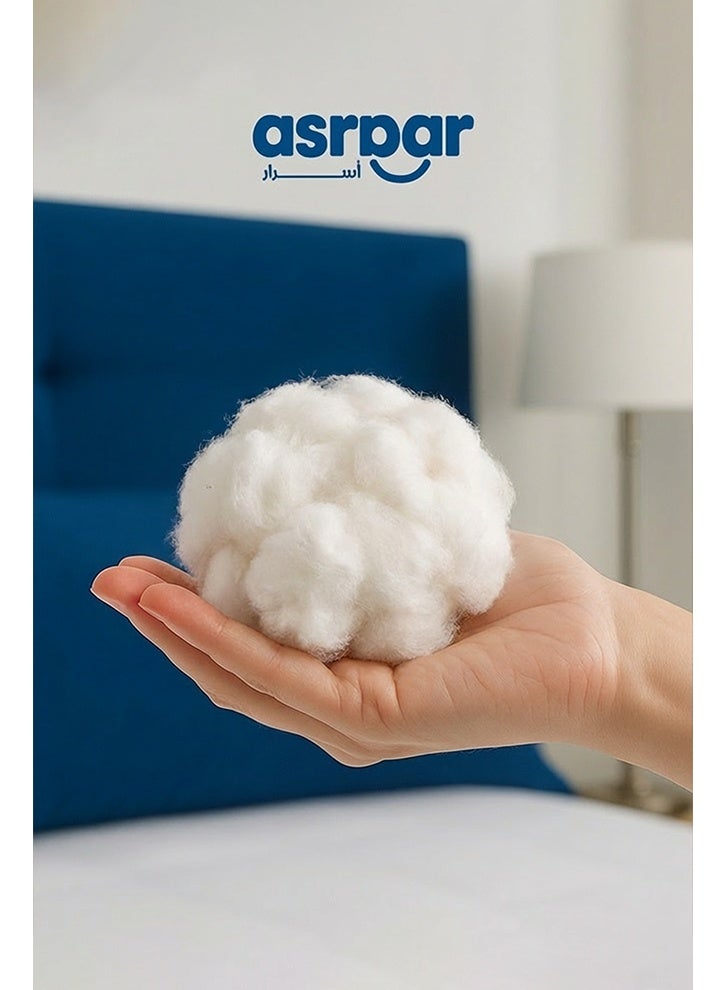 أسرار 3 قطعة | وسادة سرير قطنية فاخرة بسمك 20 سم، وسادة تبريد بجودة فندقية 1000 جرام، مقاس قياسي 75 × 50 سم - مثالية لجميع أوضاع النوم، وسائد سرير منفوشة للسرير، وسادة سرير قابلة للغسل في الغسالة - بيضاء  – وزن 1000 غرام - Image 2